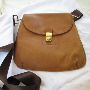 Americana Cognac color Leather satchel